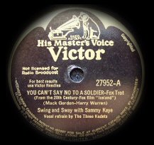 You Can't Say No To A Soldier 78rpm record
